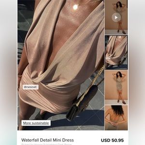 Beige mini dress (NA-KD brand)